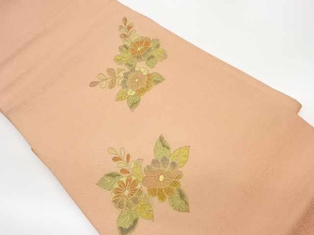 JAPANESE NAGOYA OBI / GIN-TOSHI / KINSAI / EMBROIDERY / FLOWER